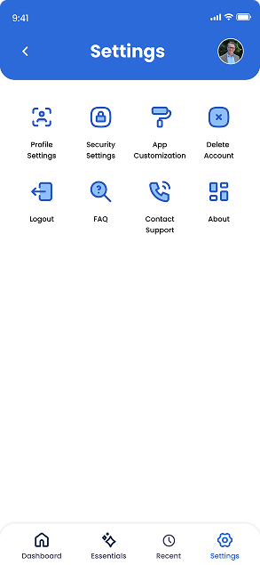 Mobile phone number registration screen